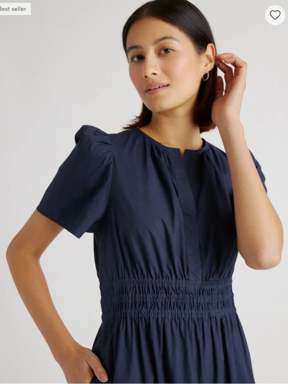 Quince 100% Cotton Tiered Maxi Dress Navy Size XL - Picture 2 of 8